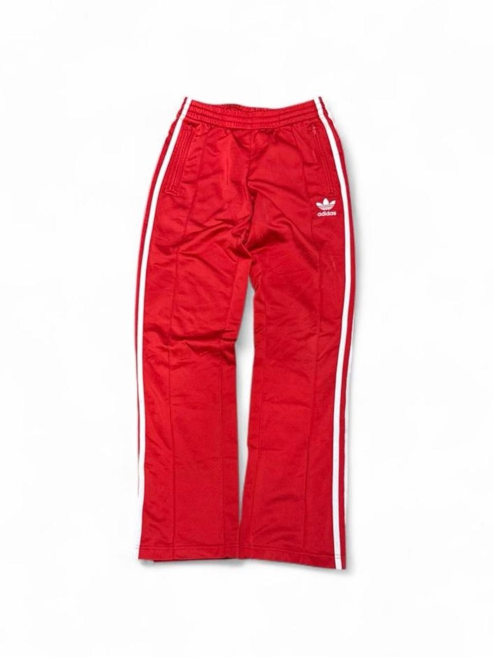 Y2K Adidas Striped Red Flared Track Pants